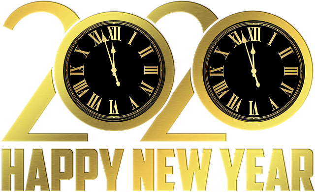 2020 Gold Clocks for New Year Celebration