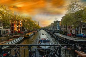 Canal and Canal Boats - Amsterdam
